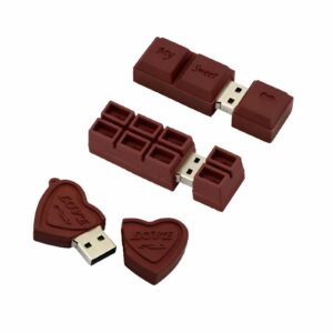 Chocolate Shaped USB Flash Drive | 8GB-64GB Custom Print Wedding Gift