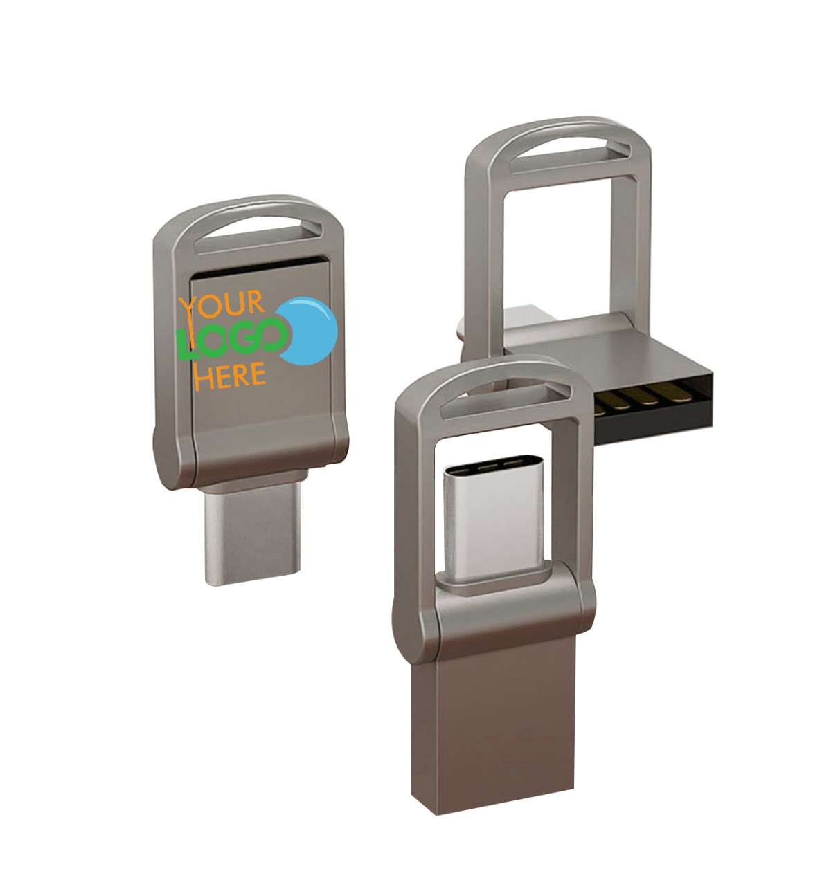 Mini 2-in-1 Metal USB