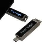 Smart Light Emitting USB Flash Drive Metal USB Pen Drive Flash Disk