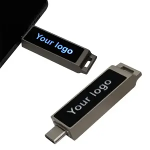 Smart Light Emitting USB Flash Drive Metal USB Pen Drive Flash Disk