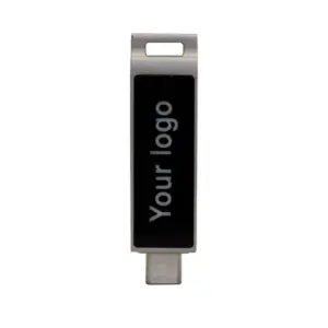 Hot Selling Type-C Light Emitting USB Flash Drive Metal USB Pen Drive