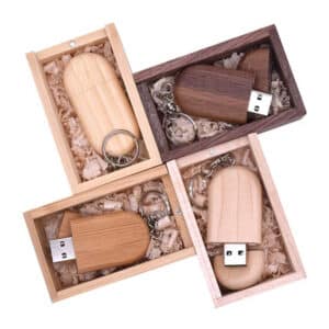 Walnut Pendrive Fashion Maple USB Wooden Box with Key Chain USB
