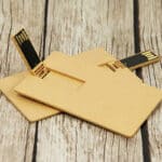 Large Storage Space USB Chips with Driver Wooden Material Card Style