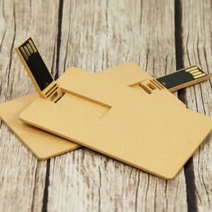 Large Storage Space USB Chips with Driver Wooden Material Card Style