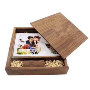 Wood USB Memory Box with Acrylic Lid