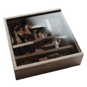 Custom Wood USB Gift Box Wedding