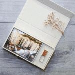 Personalized Crystal USB Flash Drive and USB Photo Box