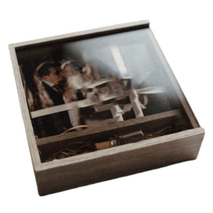 Wooden USB Box with Acrylic Lid New Original Flash Drive Engraved Gift Box