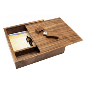 Custom Wood USB Wedding Box Photos and