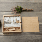 Wooden USB Memory Box with Acrylic Lid Flash Drive Engraved Gift Box
