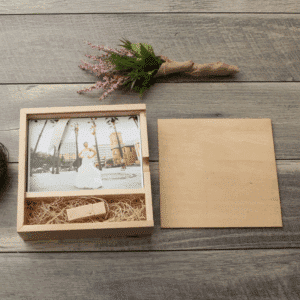 Wooden USB Memory Box with Acrylic Lid Flash Drive Engraved Gift Box