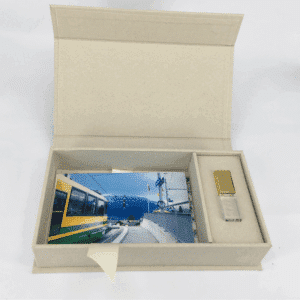 Linen USB photo Box