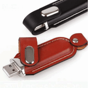 Pressed Logo USB Genuine PU Leather USB High Quality Flash Drive