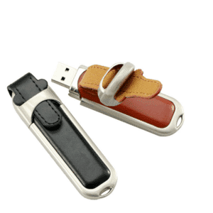 Leather + Metal Flash Drive Fashion Design Pen Drive