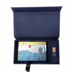 Customize Linen USB Photo Box Crystal USB Flash Drive