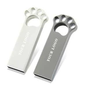 White Silver Metal Mini USB