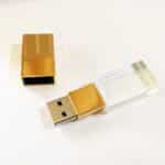 Photography Flash Drive High Quality Crystal Golden USB Personalized