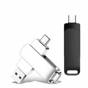2-in-1 Swivel Style USB Flash Drive Storage Chip