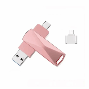 Rotating 2-in-1 USB Flash Drive