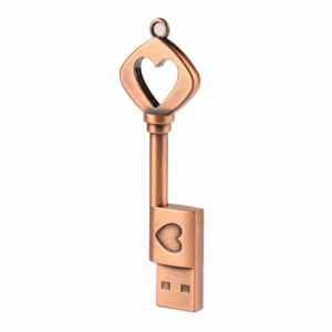 Heart Style USB Rose Gold Flash Drive