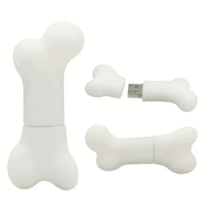 White Dog Bone Shape USB 2.0 Flash Drive