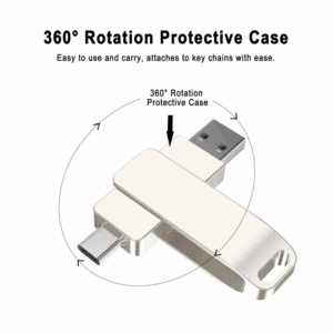 2-in-1 Rotatable USB Type-C Flash Drive