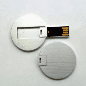 Metal Circular USB Flash Drives Mini Round