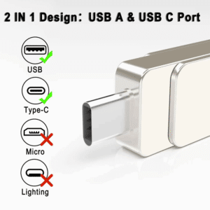 2-in-1 USB Rotatable USB